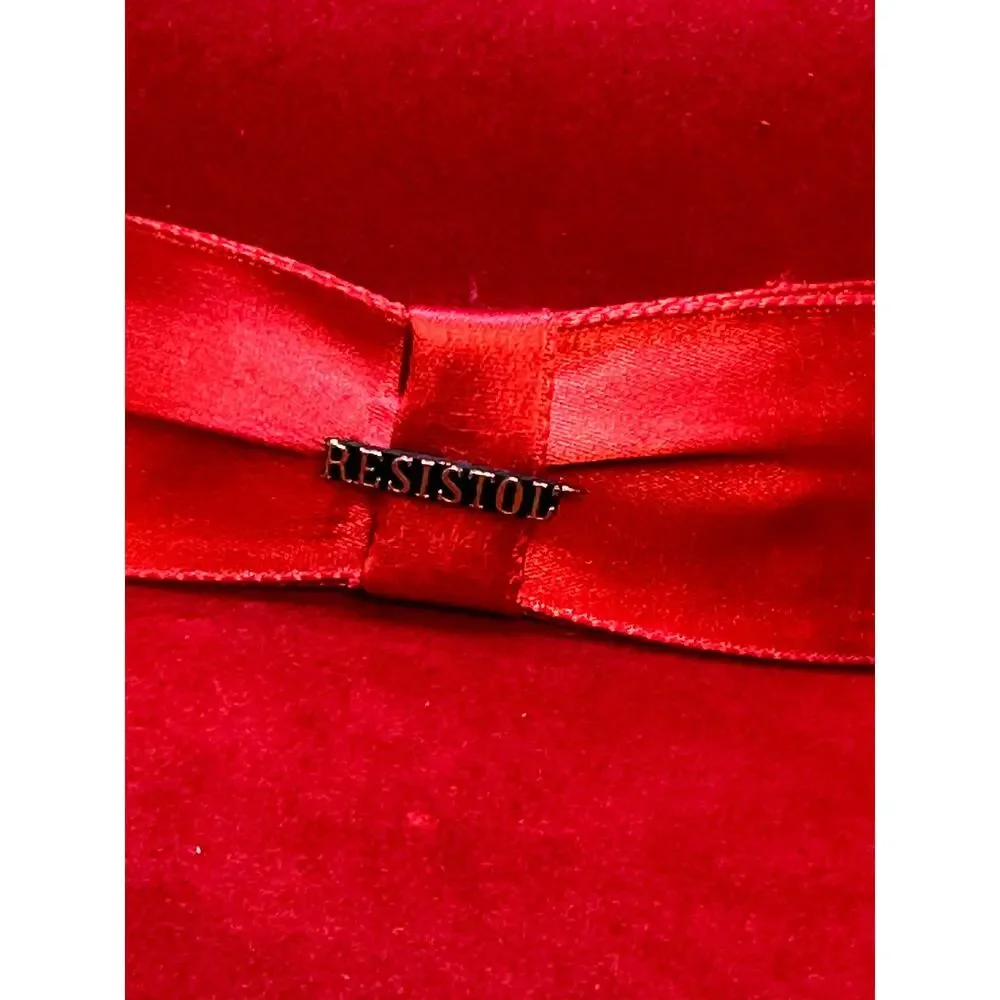 Resistol Self Conforming 5X Beaver Vintage Creased Satin Band 'Madera' Red Hat - Picture 5 of 9